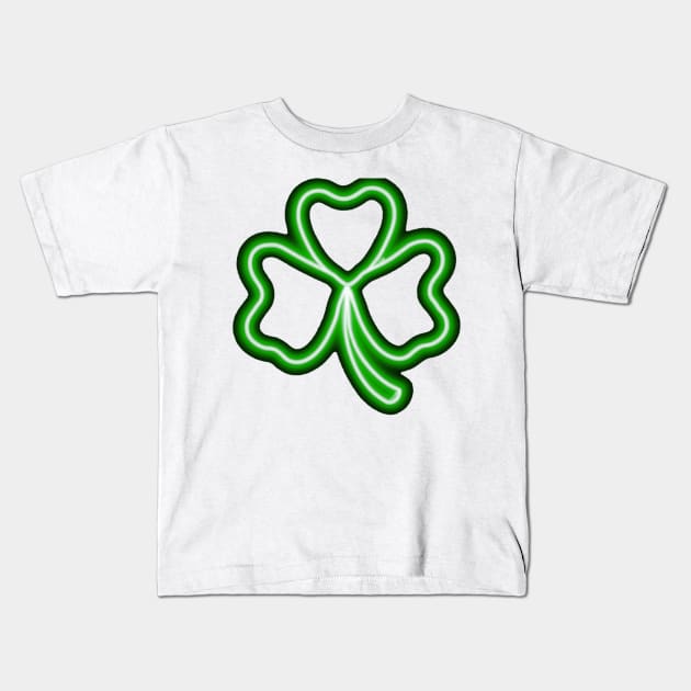 Simplistic Lucky Shamrock Irish Culture Kids T-Shirt by ShopSunday